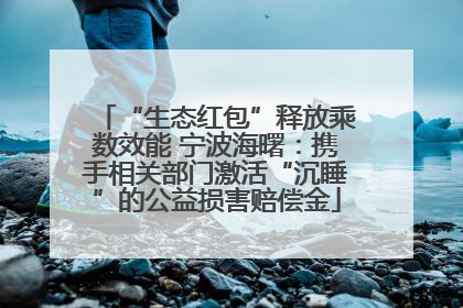 “生态红包”释放乘数效能 宁波海曙：携手相关部门激活“沉睡”的公益损害赔偿金