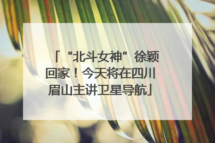 “北斗女神”徐颖回家！今天将在四川眉山主讲卫星导航