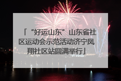 “好运山东”山东省社区运动会示范活动济宁凤翔社区站圆满举行