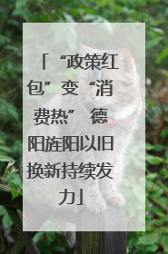 “政策红包”变“消费热” 德阳旌阳以旧换新持续发力