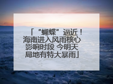 “蝴蝶”逼近！海南进入风雨核心影响时段 今明天局地有特大暴雨