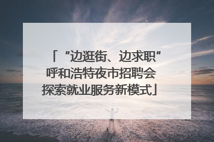 “边逛街、边求职” 呼和浩特夜市招聘会探索就业服务新模式