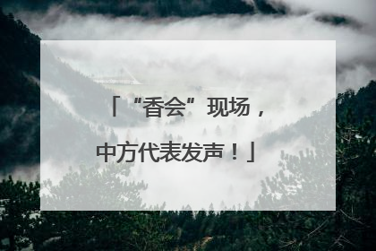 “香会”现场，中方代表发声！