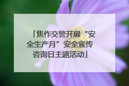 焦作交警开展“安全生产月”安全宣传咨询日主题活动