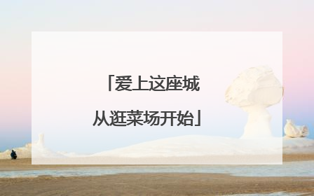 爱上这座城 从逛菜场开始