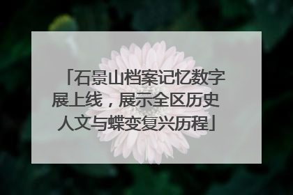 石景山档案记忆数字展上线，展示全区历史人文与蝶变复兴历程