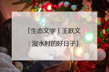 生态文学丨王跃文：漫水村的好日子