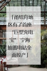 甬绍舟地区有了首座“巨型充电宝” 宁海抽蓄电站全面投产