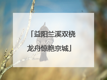 益阳兰溪双桡龙舟惊艳京城