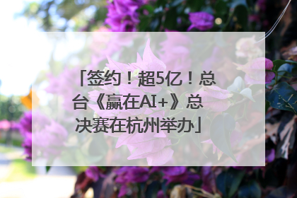 签约！超5亿！总台《赢在AI+》总决赛在杭州举办
