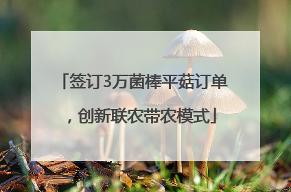 签订3万菌棒平菇订单，创新联农带农模式