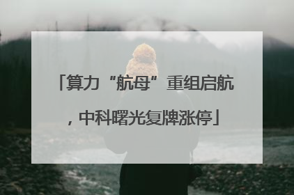 算力“航母”重组启航，中科曙光复牌涨停