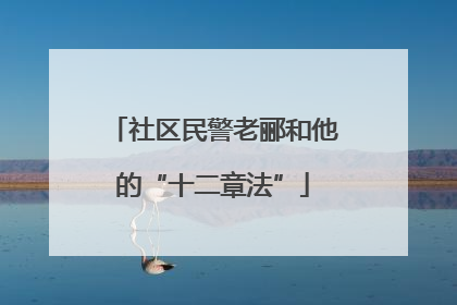 社区民警老郦和他的“十二章法”