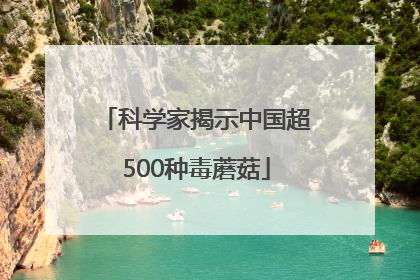 科学家揭示中国超500种毒蘑菇