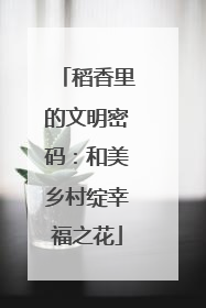 稻香里的文明密码：和美乡村绽幸福之花