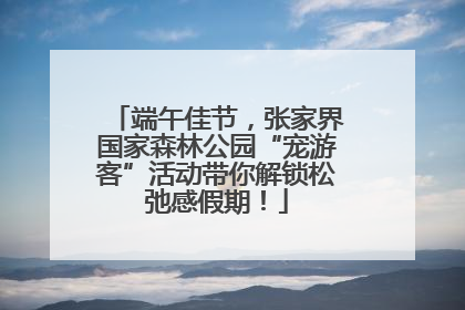 端午佳节，张家界国家森林公园“宠游客”活动带你解锁松弛感假期！
