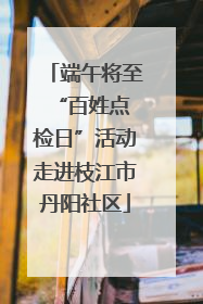 端午将至 “百姓点检日”活动走进枝江市丹阳社区
