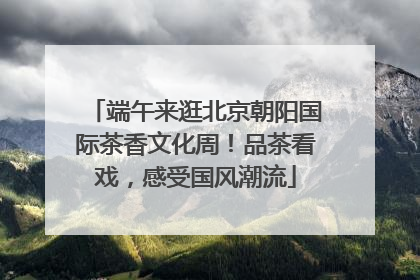 端午来逛北京朝阳国际茶香文化周！品茶看戏，感受国风潮流
