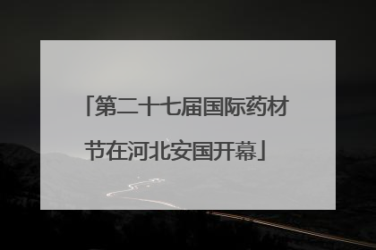 第二十七届国际药材节在河北安国开幕