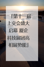第十一届上交会盛大启幕 厦企科技展团亮相展势能