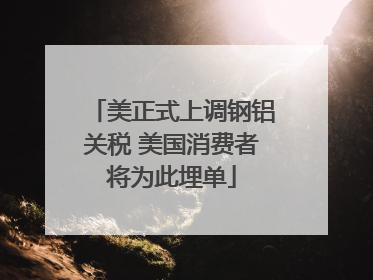 美正式上调钢铝关税 美国消费者将为此埋单