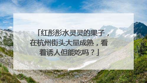 红彤彤水灵灵的果子，在杭州街头大量成熟，看着诱人但能吃吗？