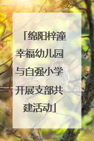 绵阳梓潼幸福幼儿园与自强小学开展支部共建活动