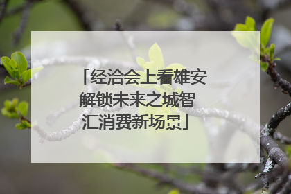 经洽会上看雄安 解锁未来之城智汇消费新场景