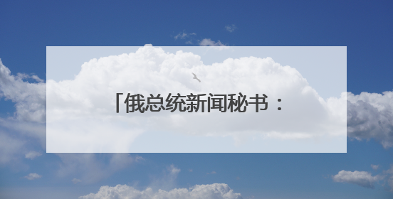 俄总统新闻秘书：待乌克兰回应备忘录草案 俄美乌领导人近期会晤可能性小