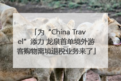 为“China Travel”添力 龙泉首单境外游客购物离境退税业务来了