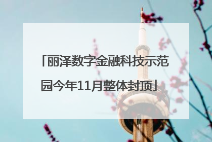 丽泽数字金融科技示范园今年11月整体封顶