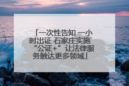 一次性告知 一小时出证 石家庄实施“公证+”让法律服务触达更多领域