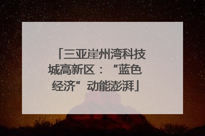 三亚崖州湾科技城高新区：“蓝色经济”动能澎湃