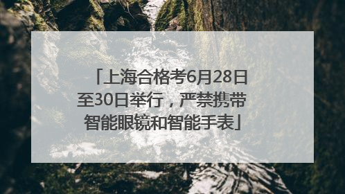 上海合格考6月28日至30日举行，严禁携带智能眼镜和智能手表