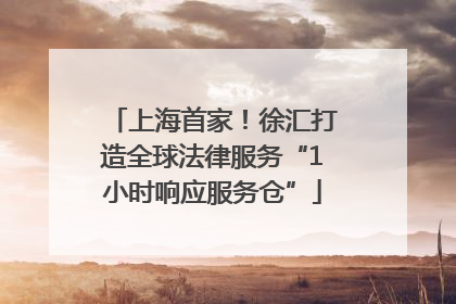 上海首家！徐汇打造全球法律服务“1小时响应服务仓”
