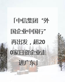 中信集团“外国企业中国行”再出发，超200家日资企业走进广东