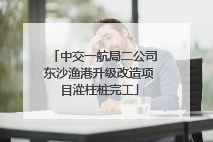 中交一航局二公司东沙渔港升级改造项目灌柱桩完工