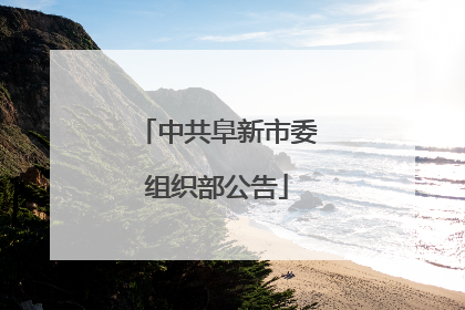 中共阜新市委组织部公告