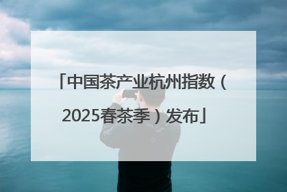 中国茶产业杭州指数（2025春茶季）发布