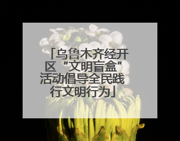 乌鲁木齐经开区“文明盲盒”活动倡导全民践行文明行为