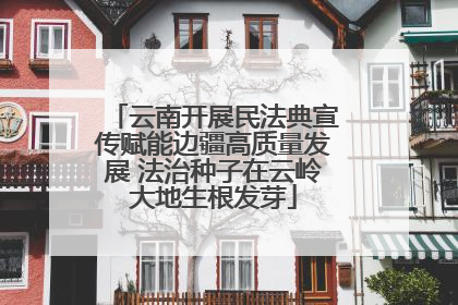 云南开展民法典宣传赋能边疆高质量发展 法治种子在云岭大地生根发芽