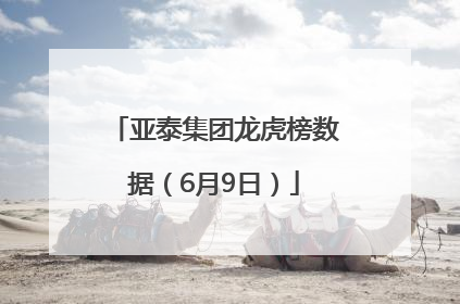 亚泰集团龙虎榜数据（6月9日）