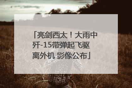 亮剑西太！大雨中歼-15带弹起飞驱离外机 影像公布