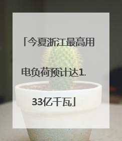 今夏浙江最高用电负荷预计达1.33亿千瓦
