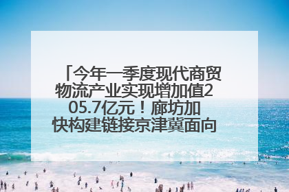 今年一季度现代商贸物流产业实现增加值205.7亿元！廊坊加快构建链接京津冀面向全世界的物流通道