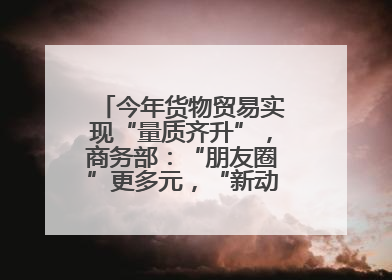 今年货物贸易实现“量质齐升”，商务部：“朋友圈”更多元，“新动能”加快集聚