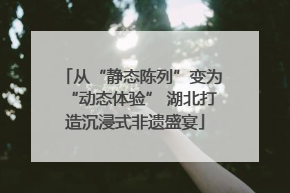 从“静态陈列”变为“动态体验” 湖北打造沉浸式非遗盛宴
