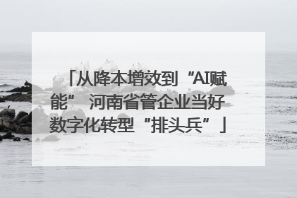 从降本增效到“AI赋能” 河南省管企业当好数字化转型“排头兵”