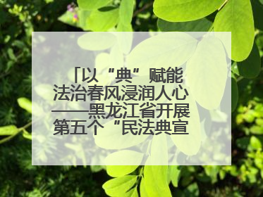 以“典”赋能 法治春风浸润人心——黑龙江省开展第五个“民法典宣传月”活动综述