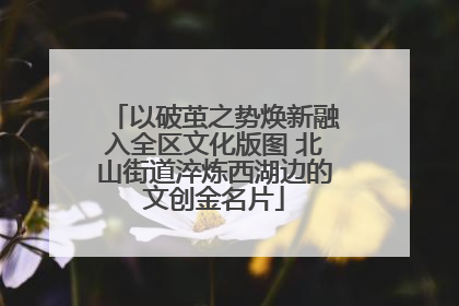 以破茧之势焕新融入全区文化版图 北山街道淬炼西湖边的文创金名片